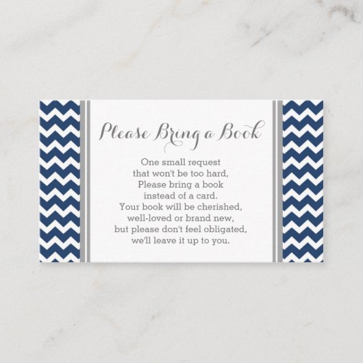 Reservierungskarte für Navy Zickzack Baby Shows Begleitkarte (Vorderseite)