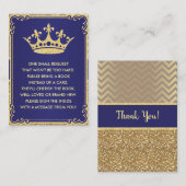 Reservierungskarte Royal Prince Dusche Begleitkarte (Vorne/Hinten)