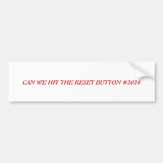 Reset 2024 autoaufkleber (Vorne)