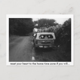 Reset, Reset Ihr Herz auf die Zuhause Zeitzone i.. Postkarte