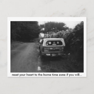 Reset, Reset Ihr Herz auf die Zuhause Zeitzone i.. Postkarte