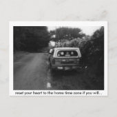Reset, Reset Ihr Herz auf die Zuhause Zeitzone i.. Postkarte (Vorderseite)