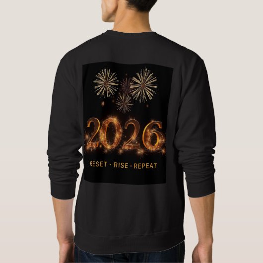 Reset Rise Repeat Motivation New Year Design Sweatshirt (Rückseite)