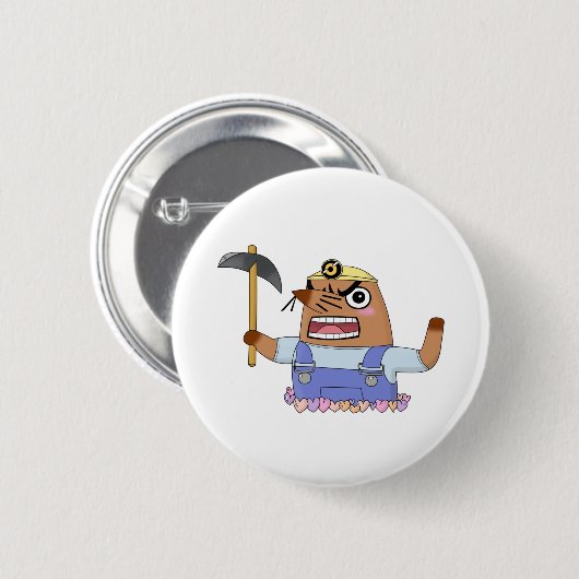 Resetti (Animal Crossing New Horizons) Button (Vorne & Hinten)
