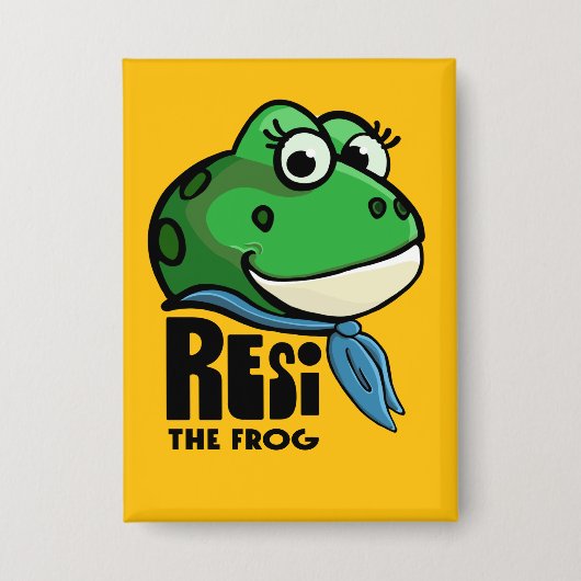 Resi the Frog Button (Vorderseite)