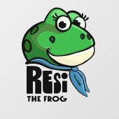 Resi the Frog Fensteraufkleber (Blatt)