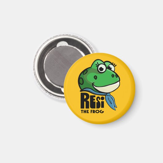 Resi the Frog Magnet (Vorderseite/Rückseite)
