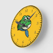 Resi the Frog Runde Wanduhr (Winkel)