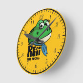 Resi the Frog Runde Wanduhr (Winkel)