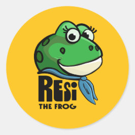 Resi the Frog Runder Aufkleber
