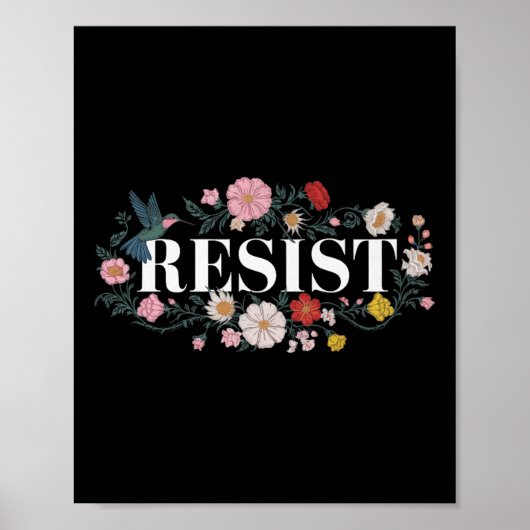 Residence Floral Protest Trump Anti Trump Premium  Poster (Vorne)