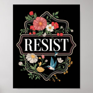 Residence Floral Protest Trump Anti Trump Premium  Poster