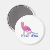Résidence meow feministische Katze Magnet (Vorderseite/Rückseite)