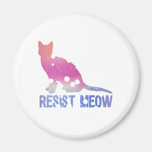 Résidence meow feministische Katze Magnet (Vorne)