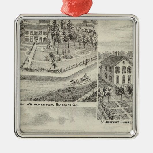 Residence Milton Thornburgh Fayette Co Silbernes Ornament (Vorne)