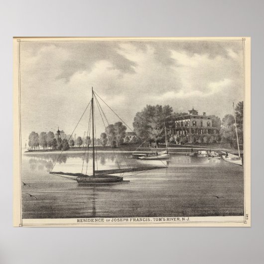 Residence of Joseph Francis, Tom's River, NJ Poster (Vorne)