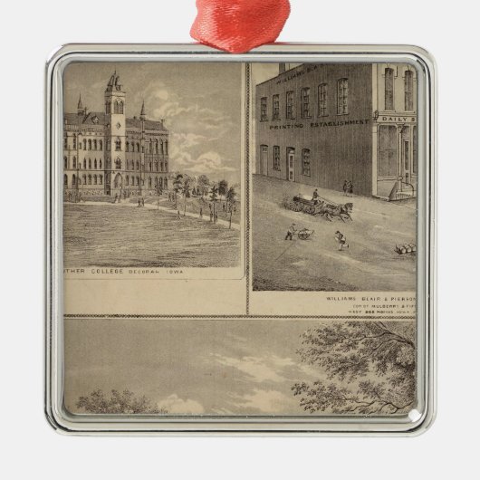 Residence, West Liberty Uni Ornament Aus Metall (Vorne)