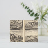 Residences WA Lewis, John Fritsch, Hugh Gaston Postkarte (Stehend Vorderseite)