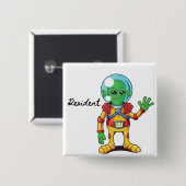 Resident Alien Button (Vorne & Hinten)