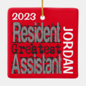 Resident Assistant Extraordinaire CUSTOM Keramikornament (Rückseite)