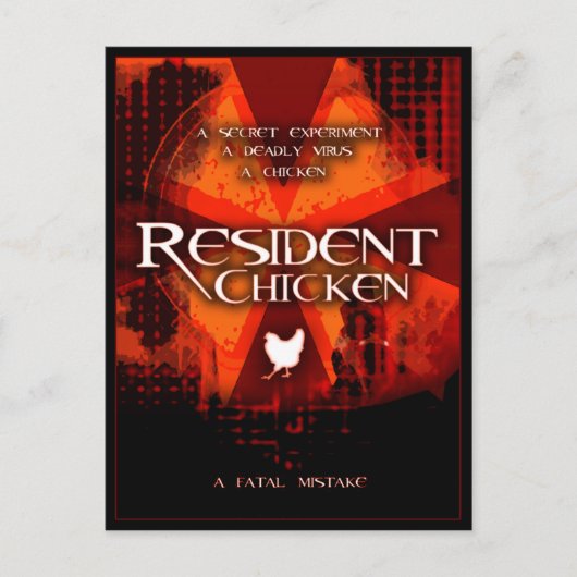 RESIDENT CHICKEN POSTKARTE (Vorderseite)