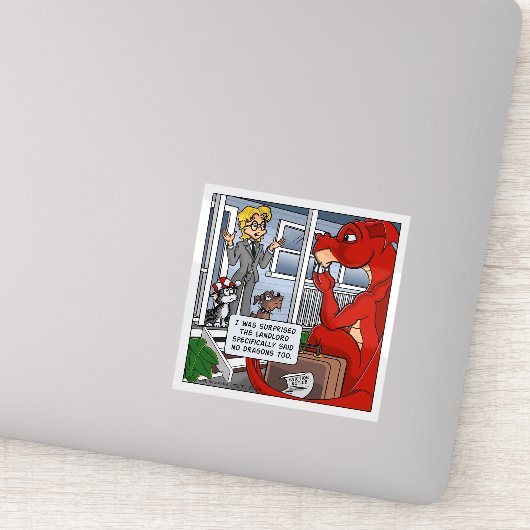 Resident Dragon - The Landlord Said No Dragons Aufkleber (Detail)