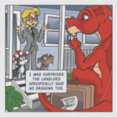 Resident Dragon - The Landlord Said No Dragons Aufkleber (Vorderseite)