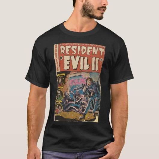 Resident Evil 2 fan art Comic book cover boy frien T-Shirt (Vorderseite)