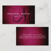 Resident Evil Red Leder Visitenkarte (Vorne/Hinten)