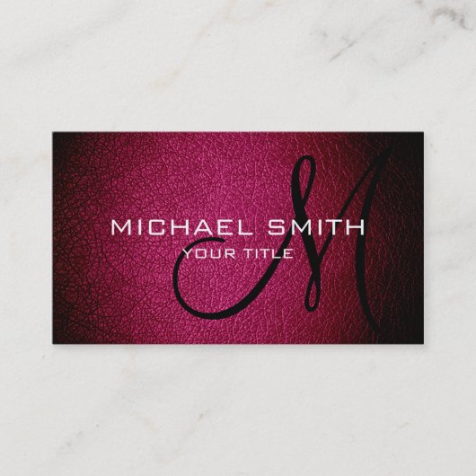 Resident Evil Red Leder Visitenkarte (Vorderseite)