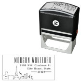 Resident Las Vegas | Moderner Deko Skyline Permastempel (Beispiel)