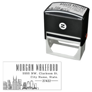 Resident Nashville Moderner Deko Skyline Permastempel
