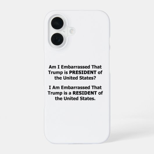 Resident Trump iPhone 16 Hülle (Rückseite)
