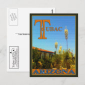 Residental Cactus Scene, Tubac, Arizona Postkarte (Vorne/Hinten)