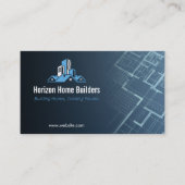 Residential Construction | Darkblue Drafter Visitenkarte (Vorderseite)