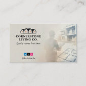 Residential Construction | Gray Skecth Visitenkarte (Vorderseite)