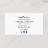 Residential Construction | Gray Skecth Visitenkarte (Rückseite)