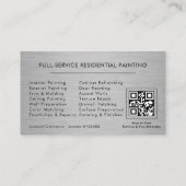 Residential Painting QR Code Professional Visitenkarte (Rückseite)
