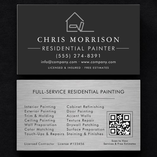 Residential Painting QR Code Professional Visitenkarte
