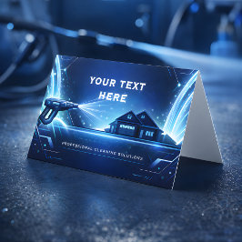 Residential Pressure Washing Holographic Glow Visitenkarten