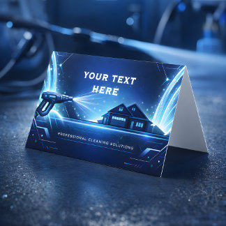 Residential Pressure Washing Holographic Glow Visitenkarten