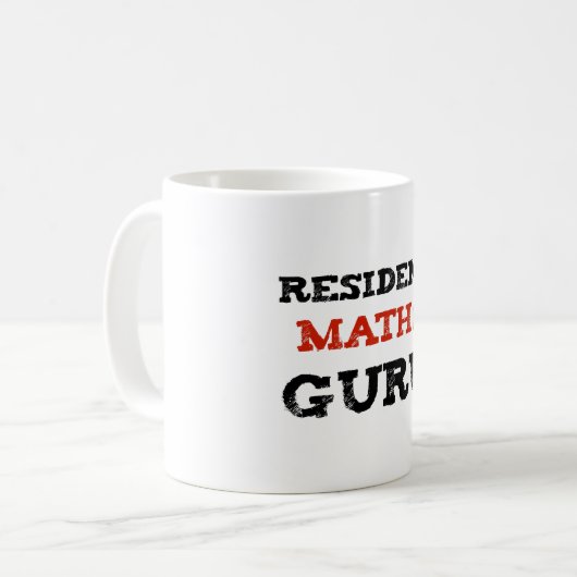 Residentmathe-Guru-Neuheits-Tasse Kaffeetasse (Vorderseite Links)