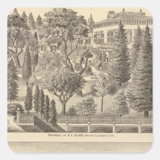 Residenz Alden, Harmon Tract Quadratischer Aufkleber (Vorderseite)