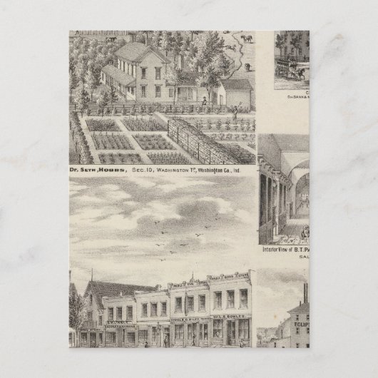 Residenz des verstorbenen Dr. Seth Hobbs Washingto Postkarte (Vorderseite)