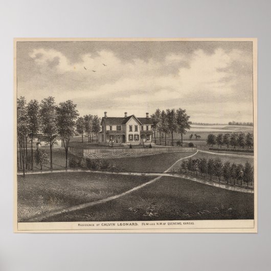 Residenz Leonard, Quenemo, Kansas Poster (Vorne)