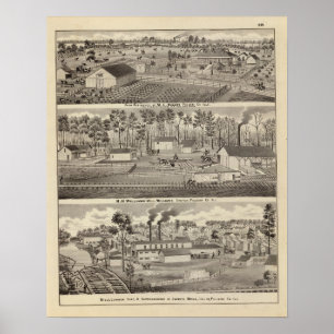 Residenz- und Holzereien und -gärten Poster