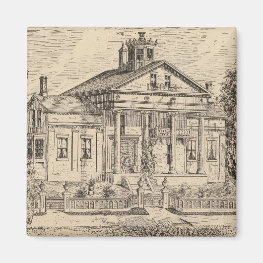 Residenz von EE Marsh, Brandon in Vermont Magnet (Vorne)