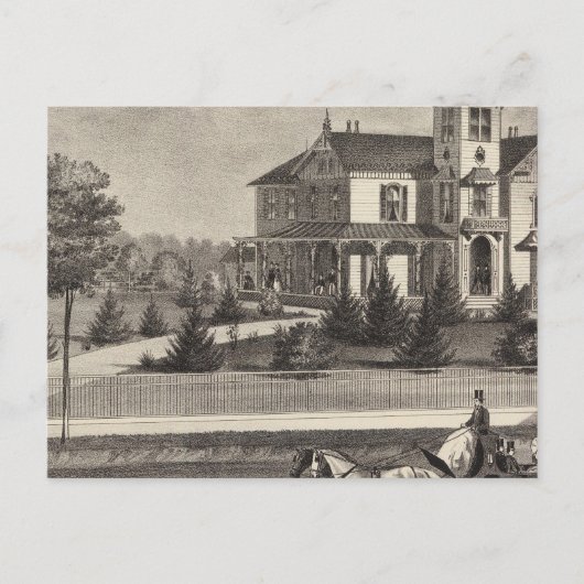 Residenz von James G Gowdy, Tom's River, NJ Postkarte (Vorderseite)