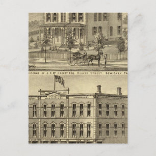 Residenz von JH McCreery Sewickly Postkarte