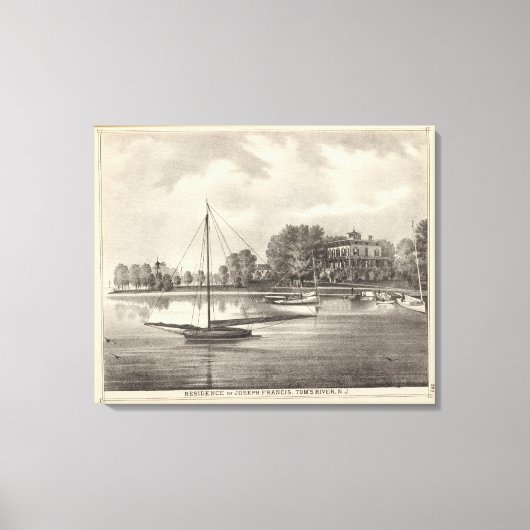 Residenz von Joseph Francis, Toms Fluss, NJ Leinwanddruck (Vorderseite)